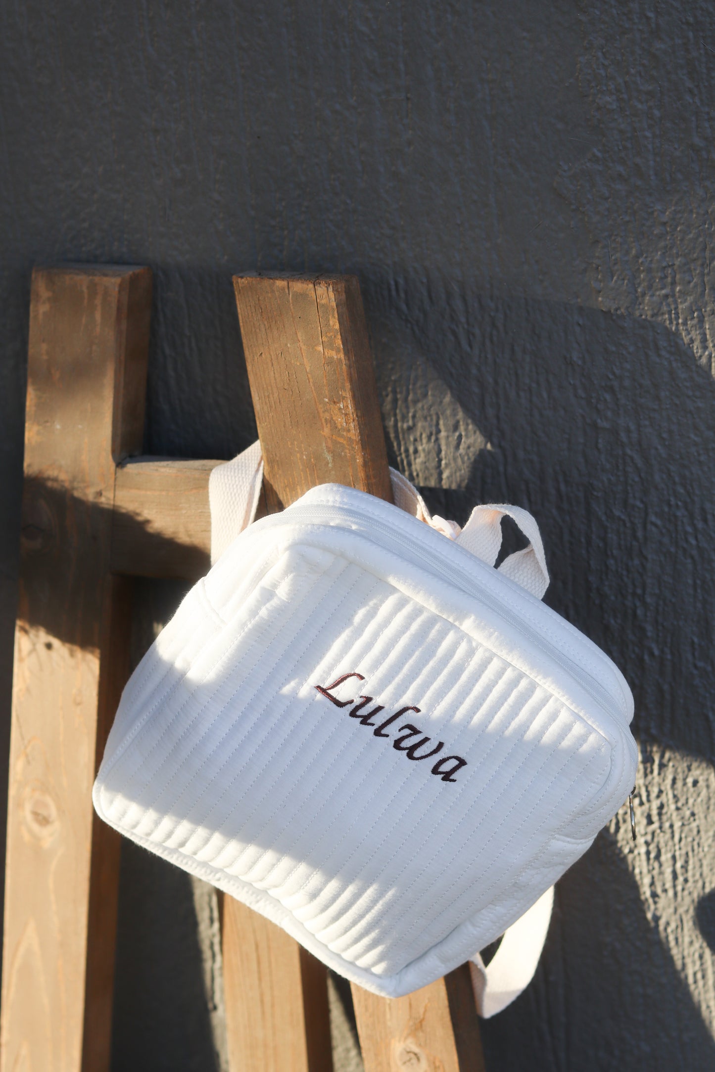 Padded Linen Backpack