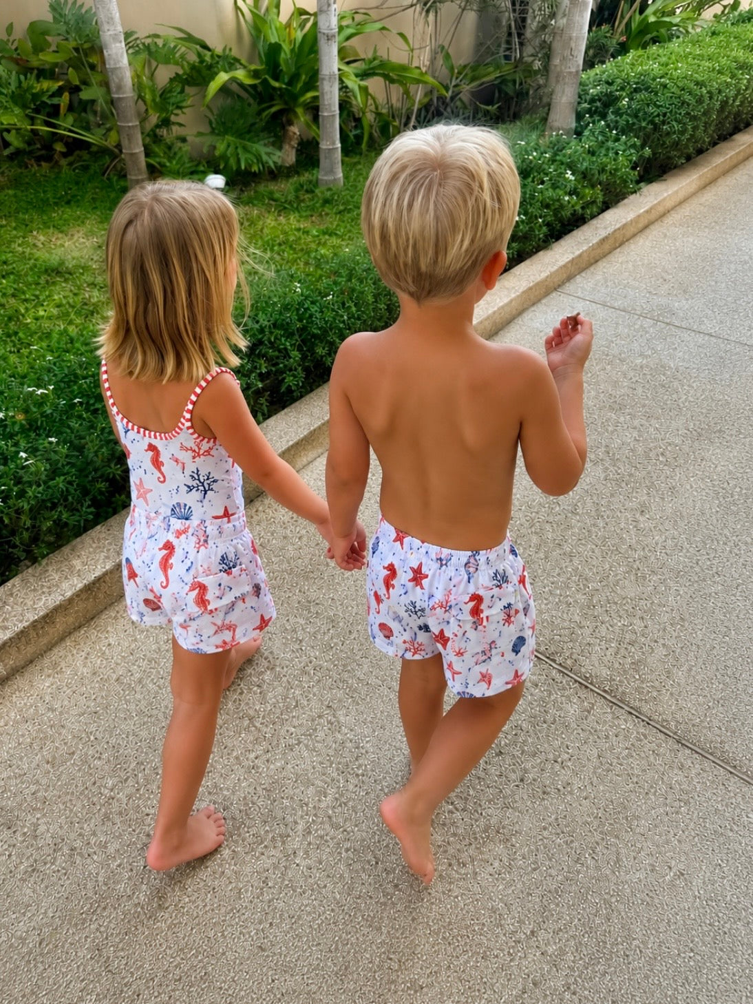 Coral Star Swimsuit Set - GIRLS