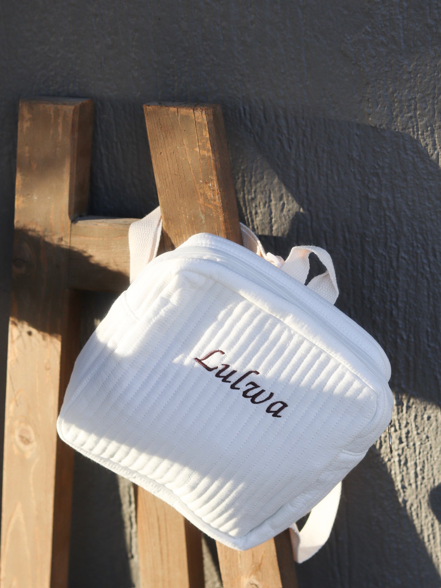 Padded Linen Backpack
