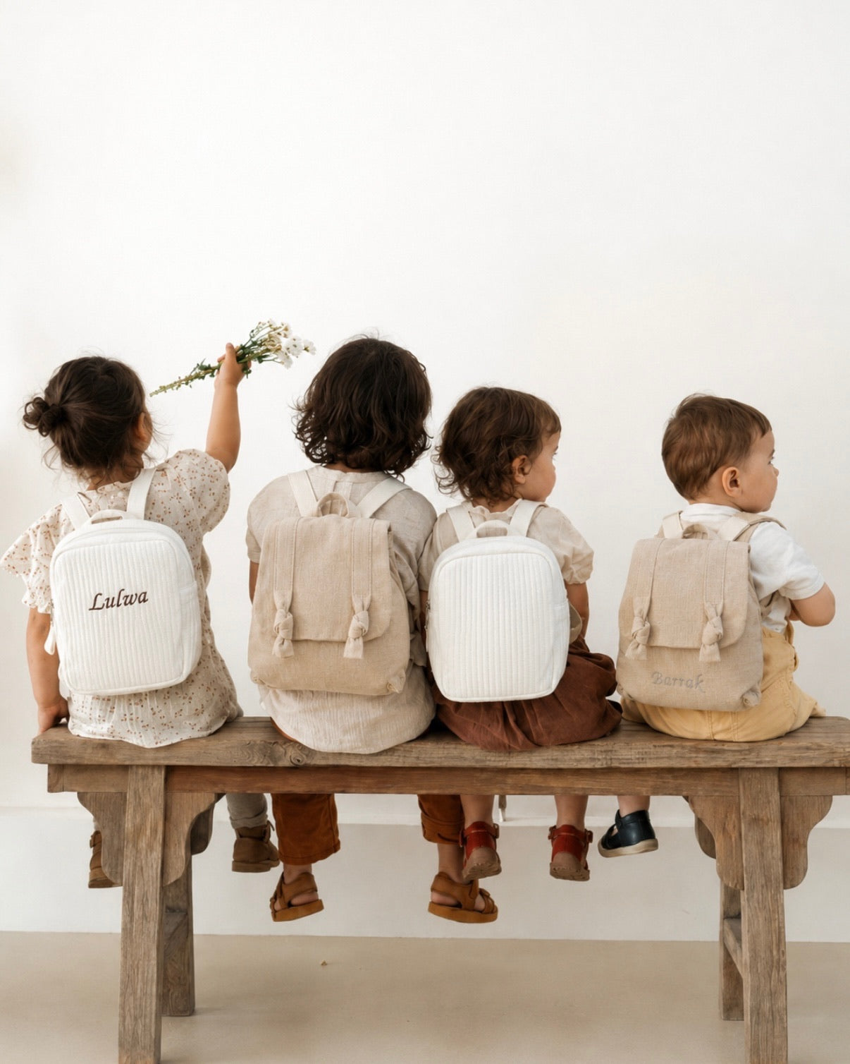 Padded Linen Backpack