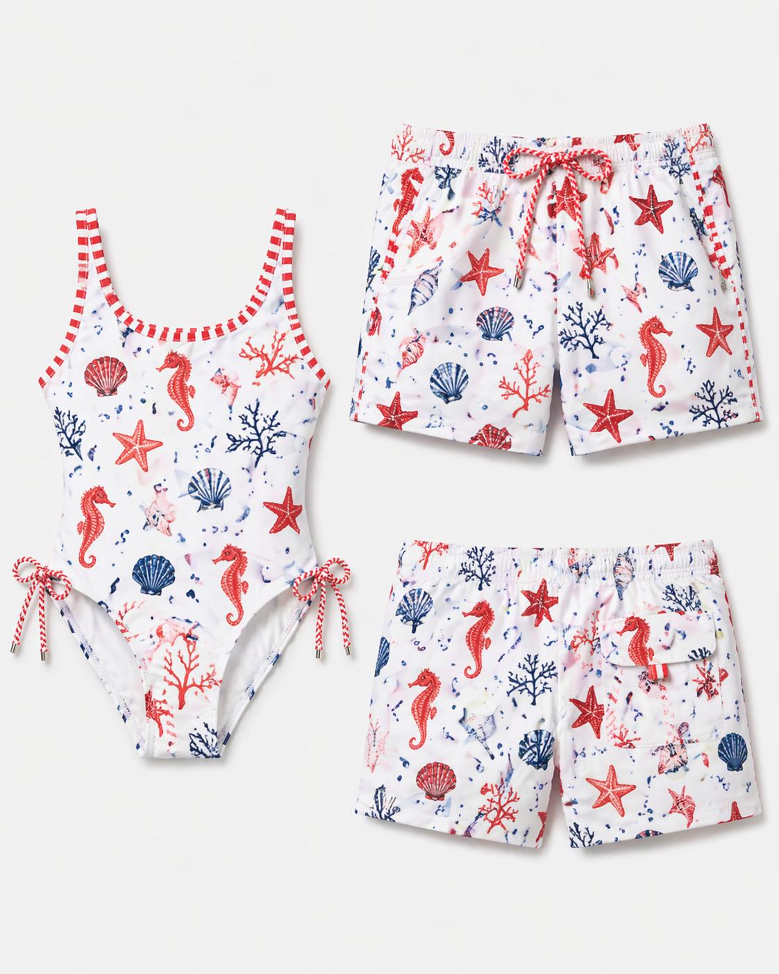 Coral Star Swimsuit Set - ADULTS