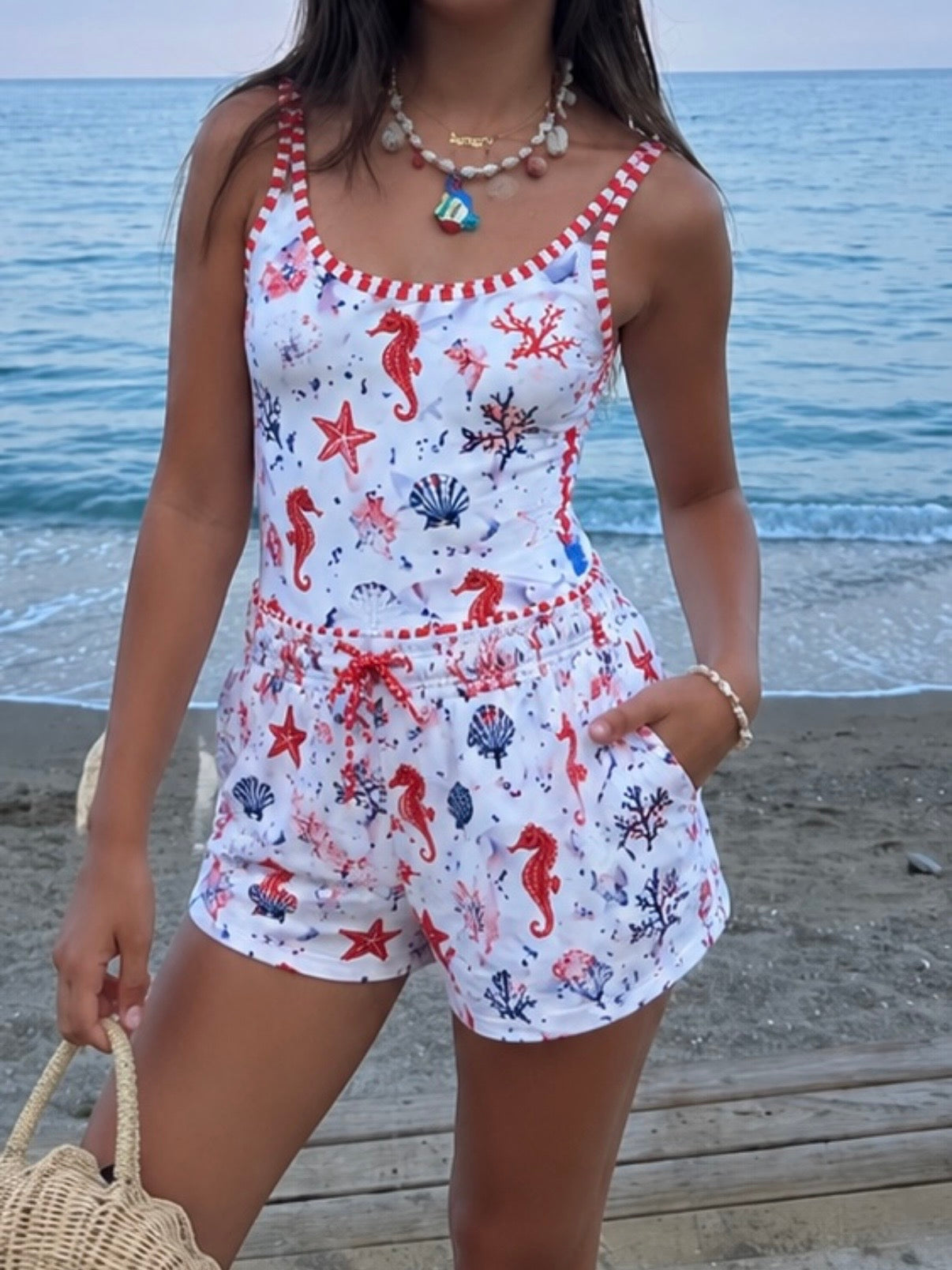 Coral Star Swimsuit Set - GIRLS