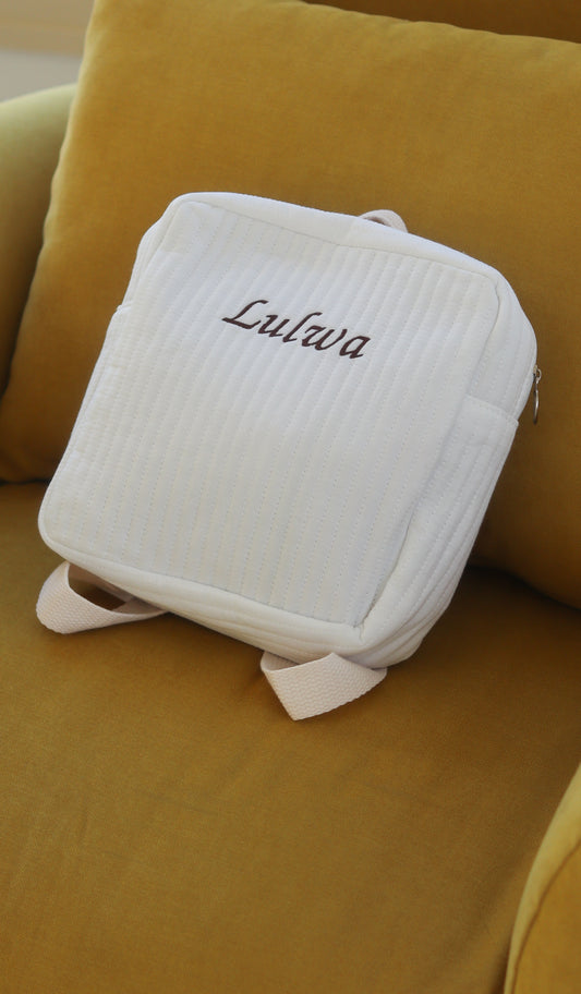 Padded Linen Backpack