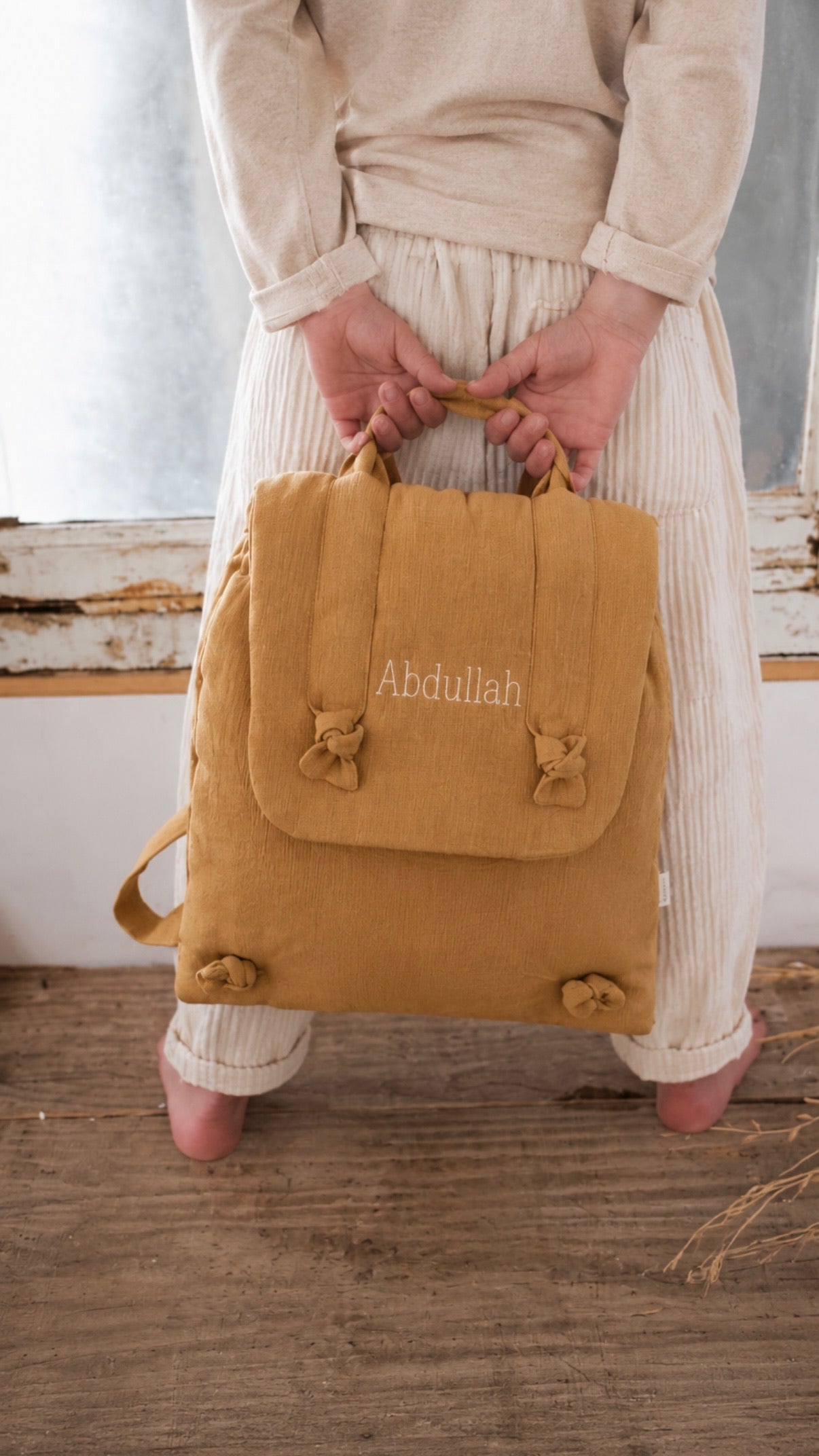 Linen Backpack
