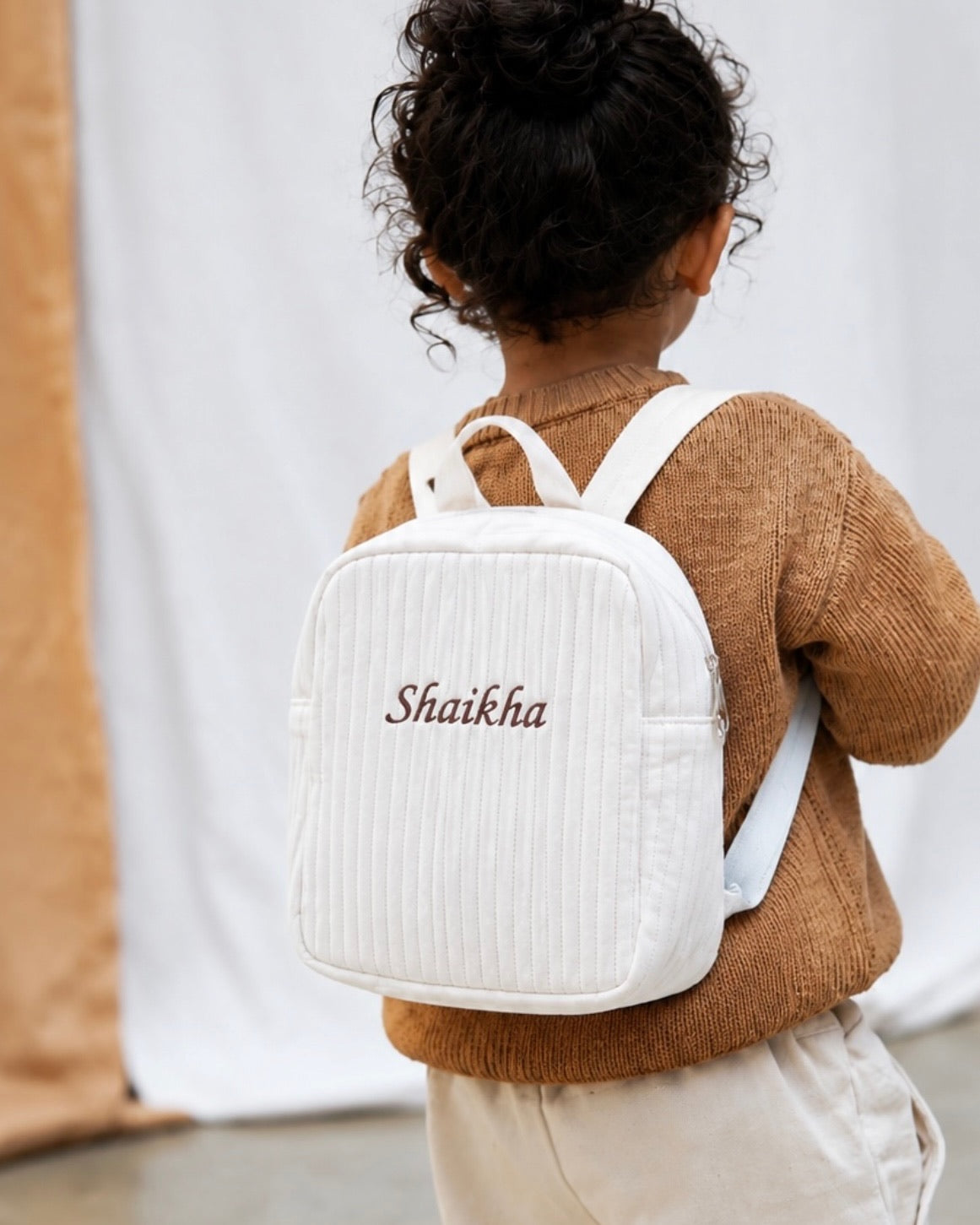 Padded Linen Backpack