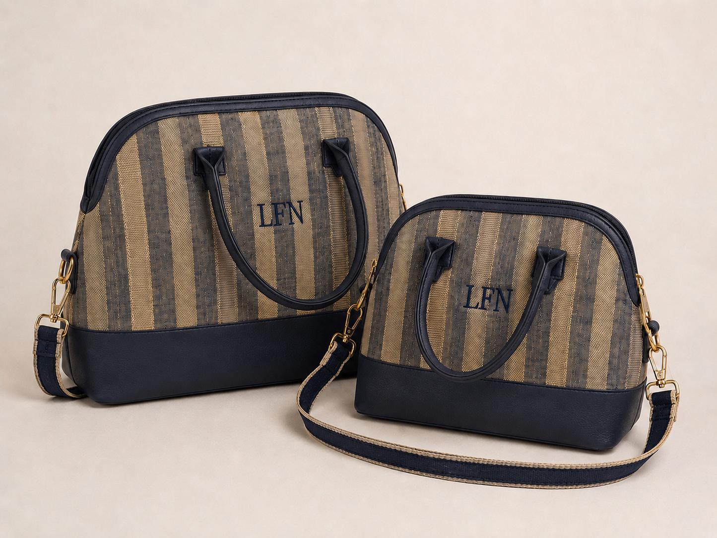Weekend Bag - Navy X BEIGE
