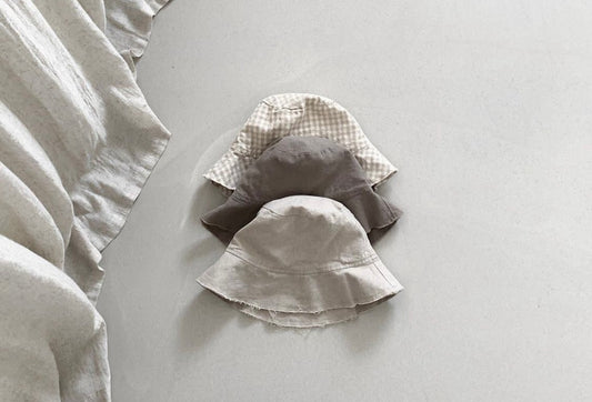 Beige Linen Hat